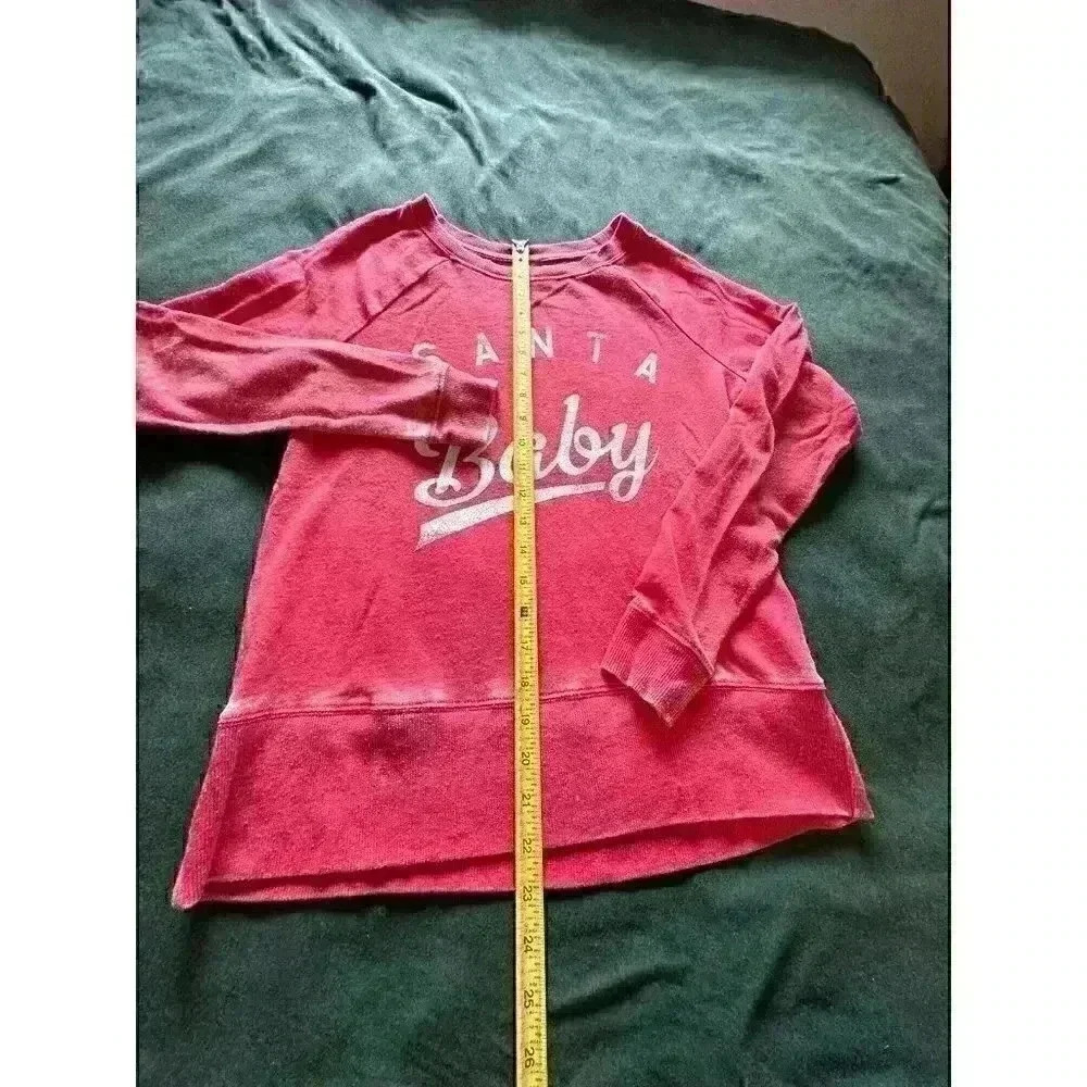 Grayson/Threads sweatshirt. Santa Baby. size Medium. Holiday red. Christmas time - Picture 4 of 8